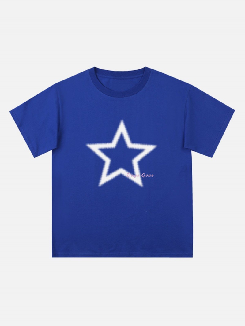 T Shirts Aelfric Eden Star Print Tee Noir | JEK-62357114